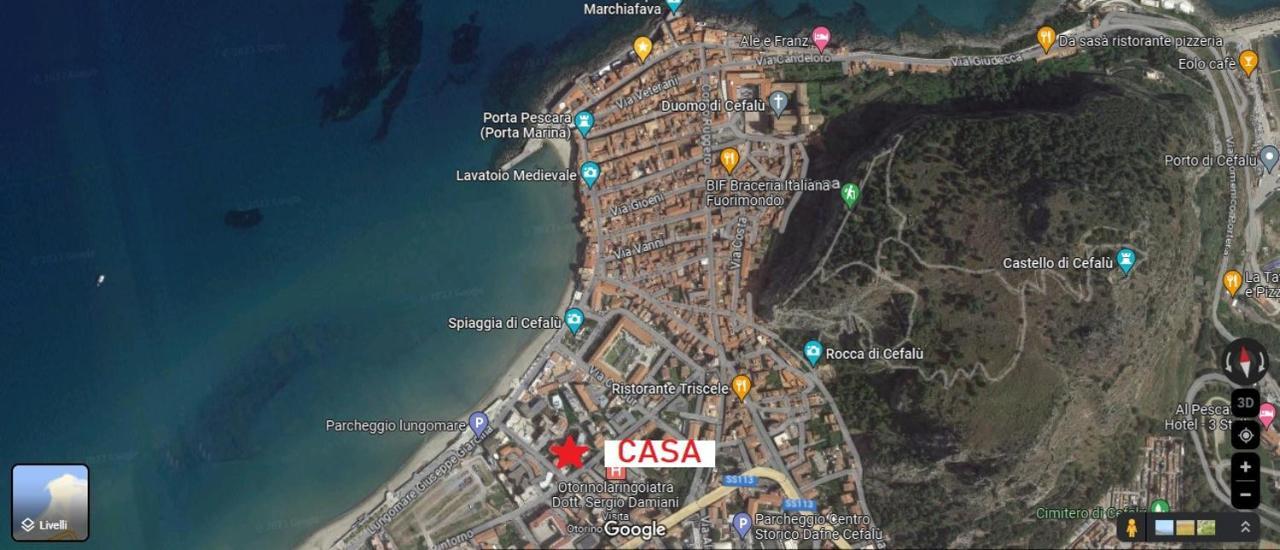 Vintage Sea House Vicino La Spiaggia Del Lungomare Cefalu Exterior photo