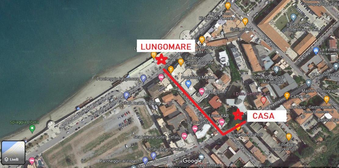 Vintage Sea House Vicino La Spiaggia Del Lungomare Cefalu Exterior photo